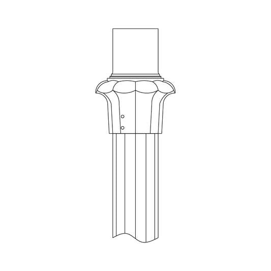 4" to 3" Tenon Converter- Fluted Post - 20-4