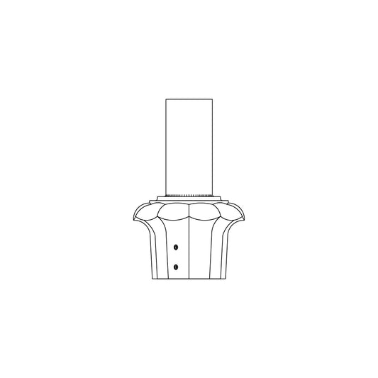 4" to 3" Tenon Converter- Fluted Post - 20-EXT