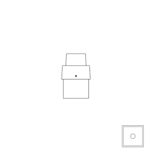 4" Square to 3" Round Tenon Converter- Square Post - 024