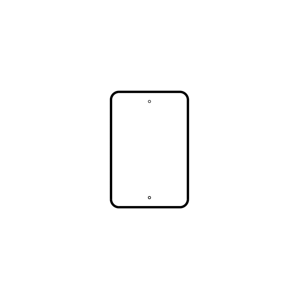 18" x 12" Traffic Sign Plate - 211TSPB
