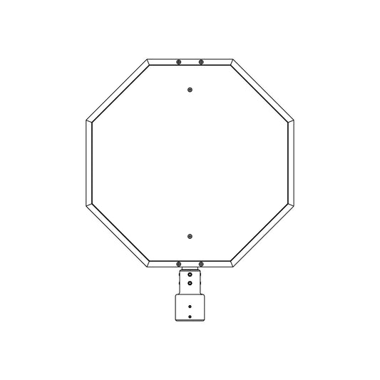 25 1/2" Stop Sign Frame for 3" Post - 232-3