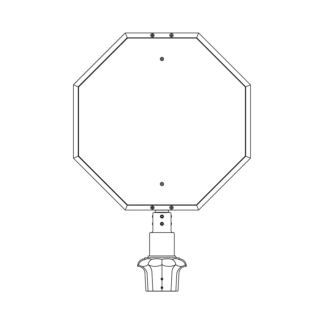 25 1/2" Stop Sign Frame for 4" Fluted Post - 232-4FL
