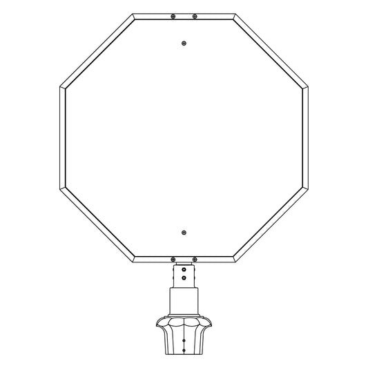 31 1/2" Stop Sign Frame for 34" Fluted Post - 233-4FL