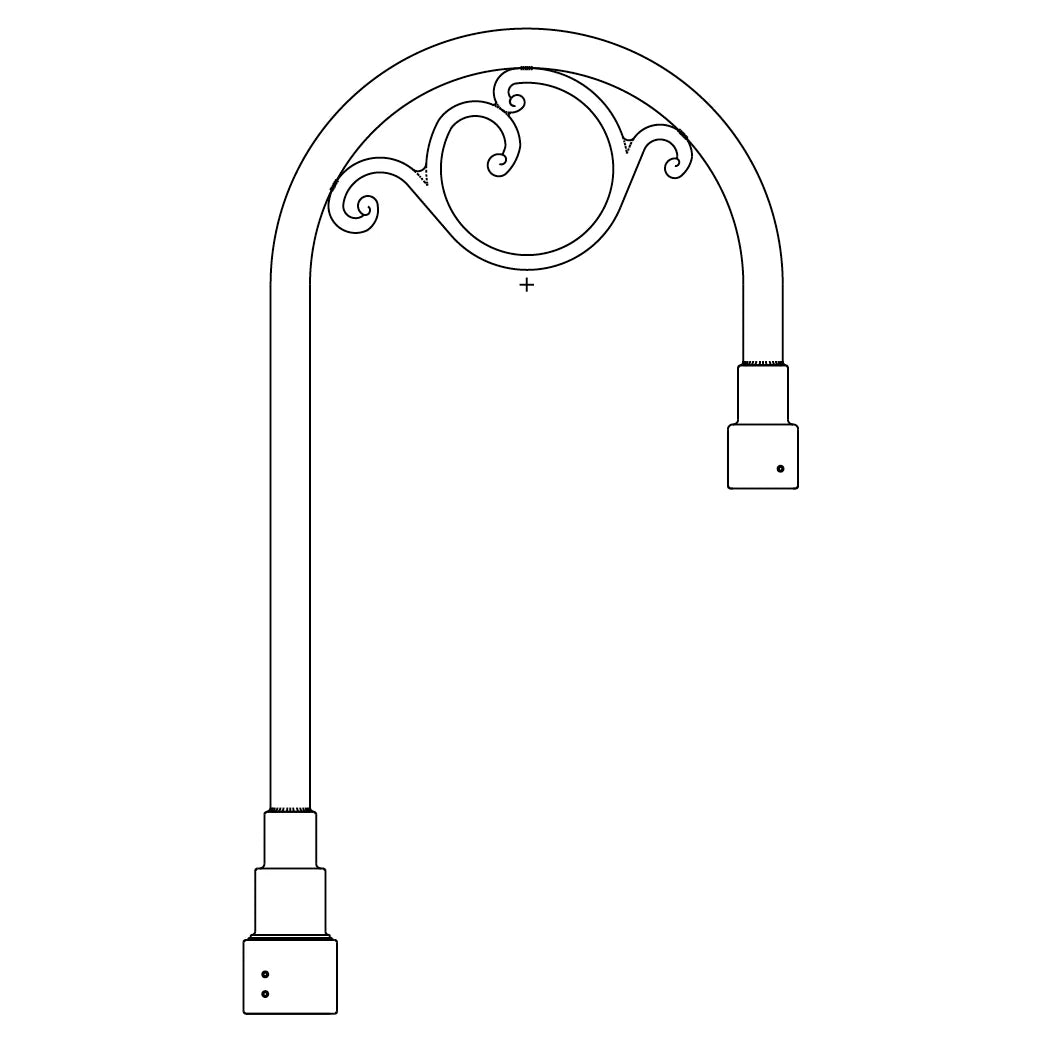3" Fitter Single Shepherds Hook Bracket Arm - 248S