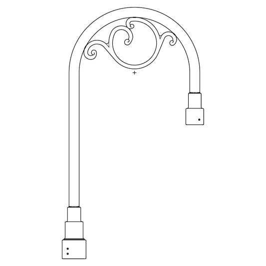 3" Fitter Single Shepherds Hook Bracket Arm - 248S