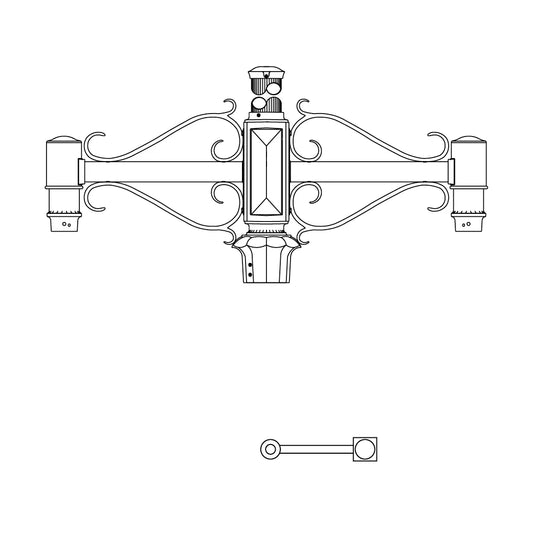 Single Side Mount- 4" Fluted Post - 261S-4FL