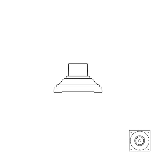 7 1/2" Square Pier Base - 400