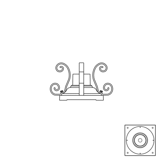 7 1/2" Square Pier Base - 455