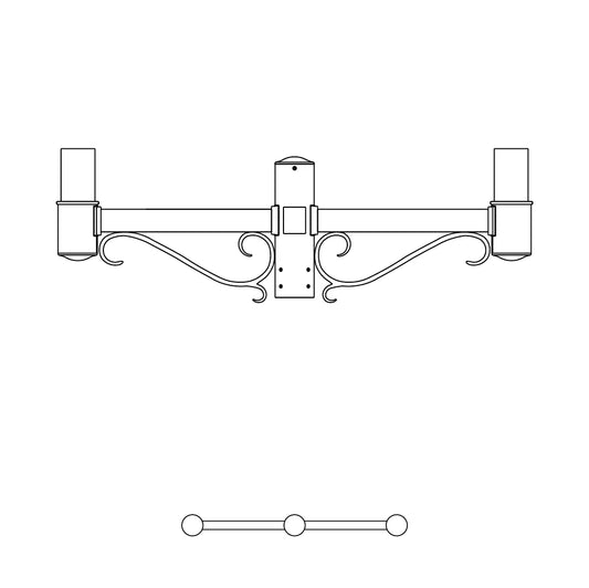 2 at 180 Degrees- 3" Post - 502S