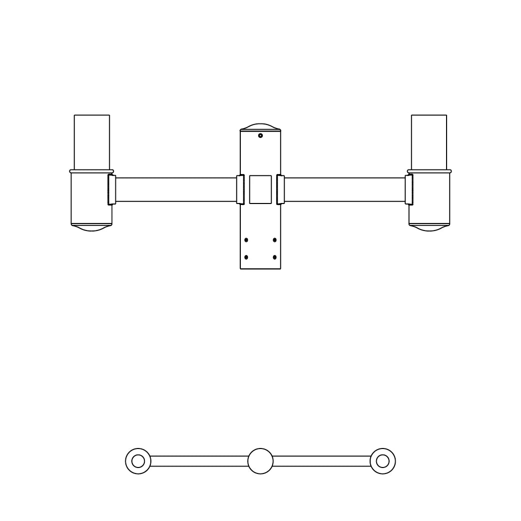 2 at 180 Degrees- 3" Post - 502