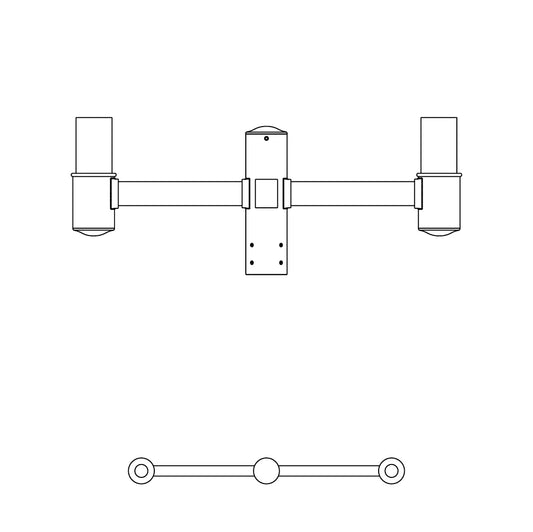 2 at 180 Degrees- 3" Post - 502
