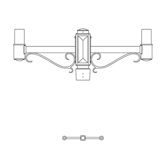 2 at 180 Degrees- 4" Post - 542S-4