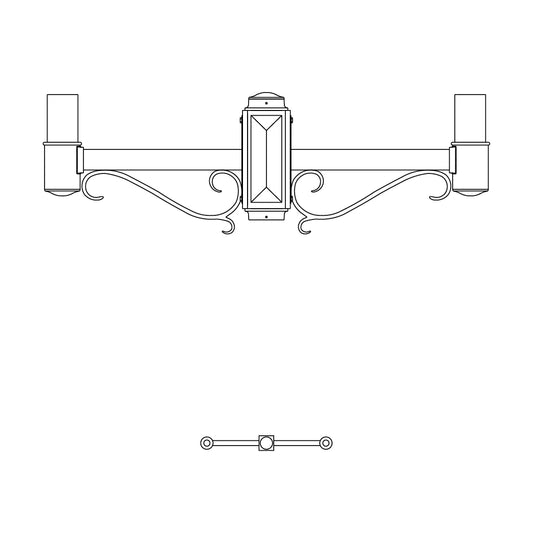 2 at 180 Degrees- 3" Post - 542S