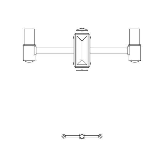2 at 180 Degrees- 3" Post - 542