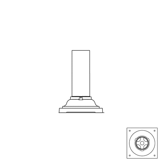7 1/2" Square Pier Base - SP412