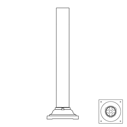 7 1/2" Square Pier Base - SP436