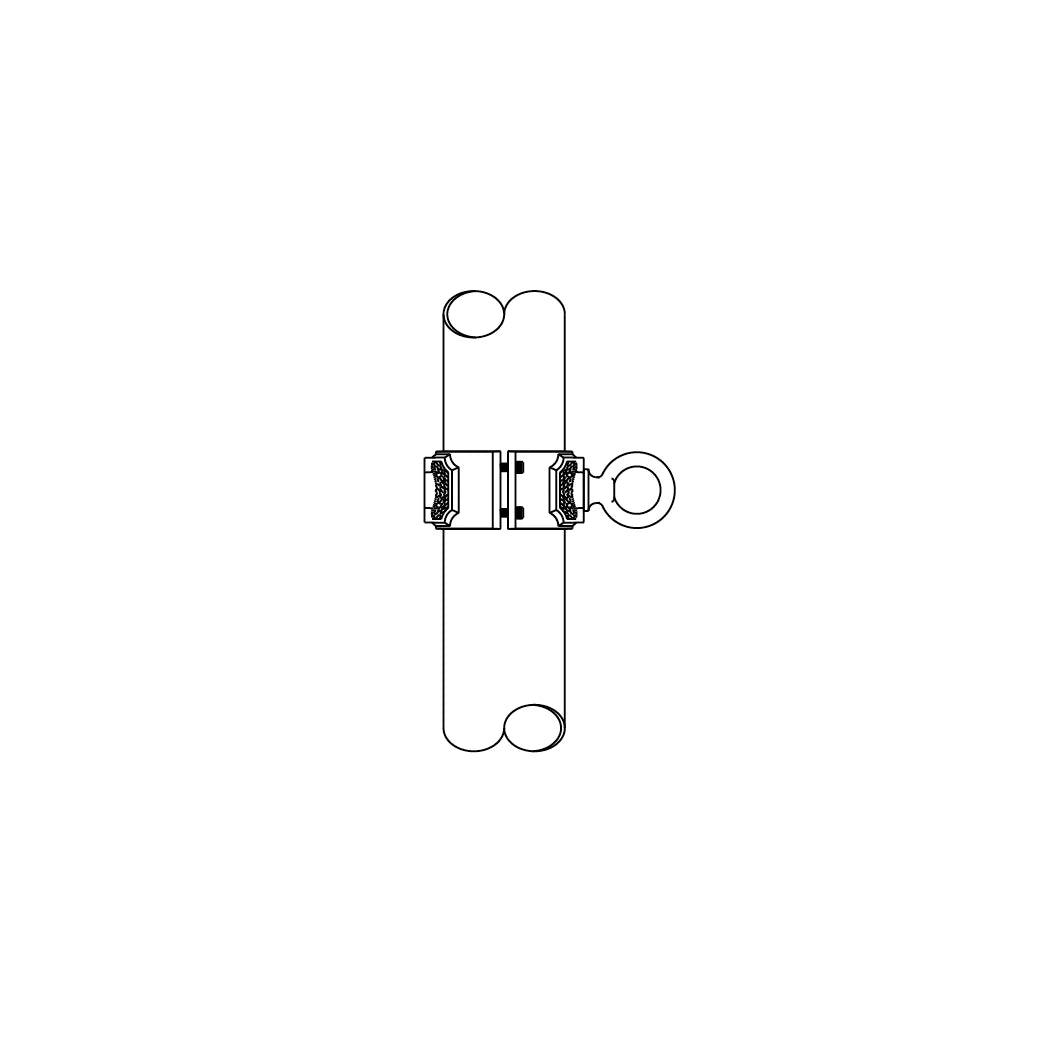 Post Clamp With Single Loop- 4" Diameter - TDB4-1