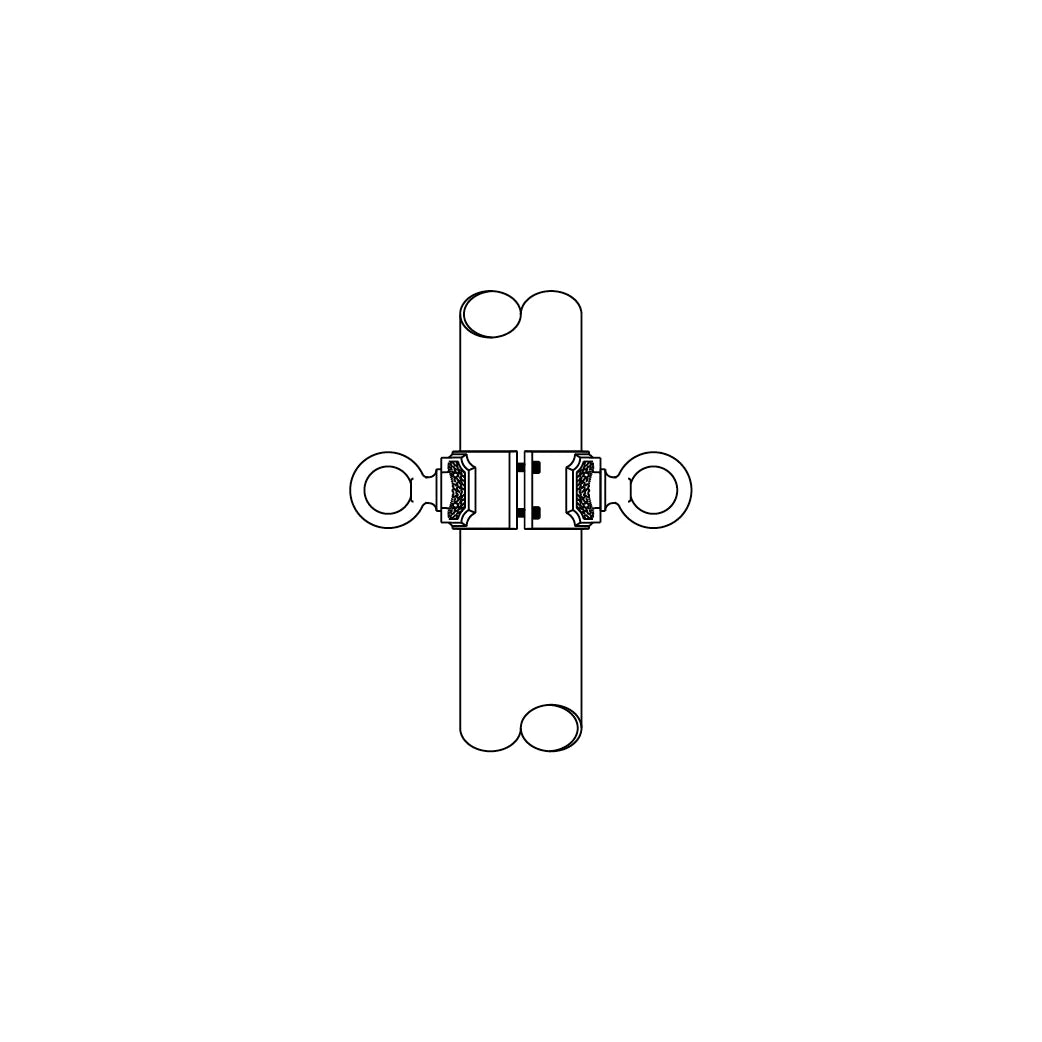 Post Clamp with Double Loop- 4" Diameter - TDB4-2