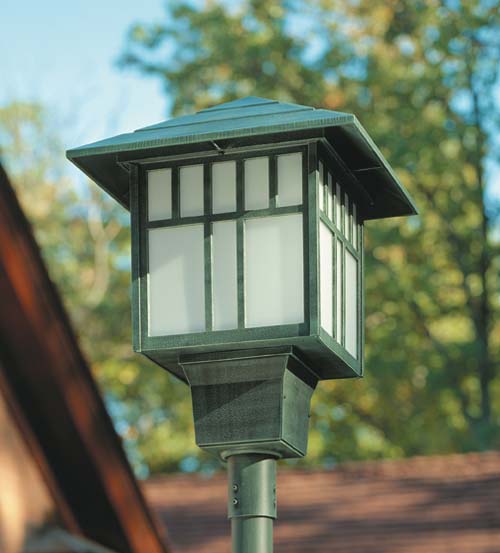 Indian Well 28838BP-VGN-OA commercial post top lighting fixture.