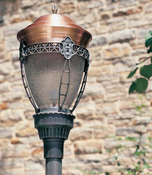 North Hills 33031LED-with-copper-top post lighting fixture.