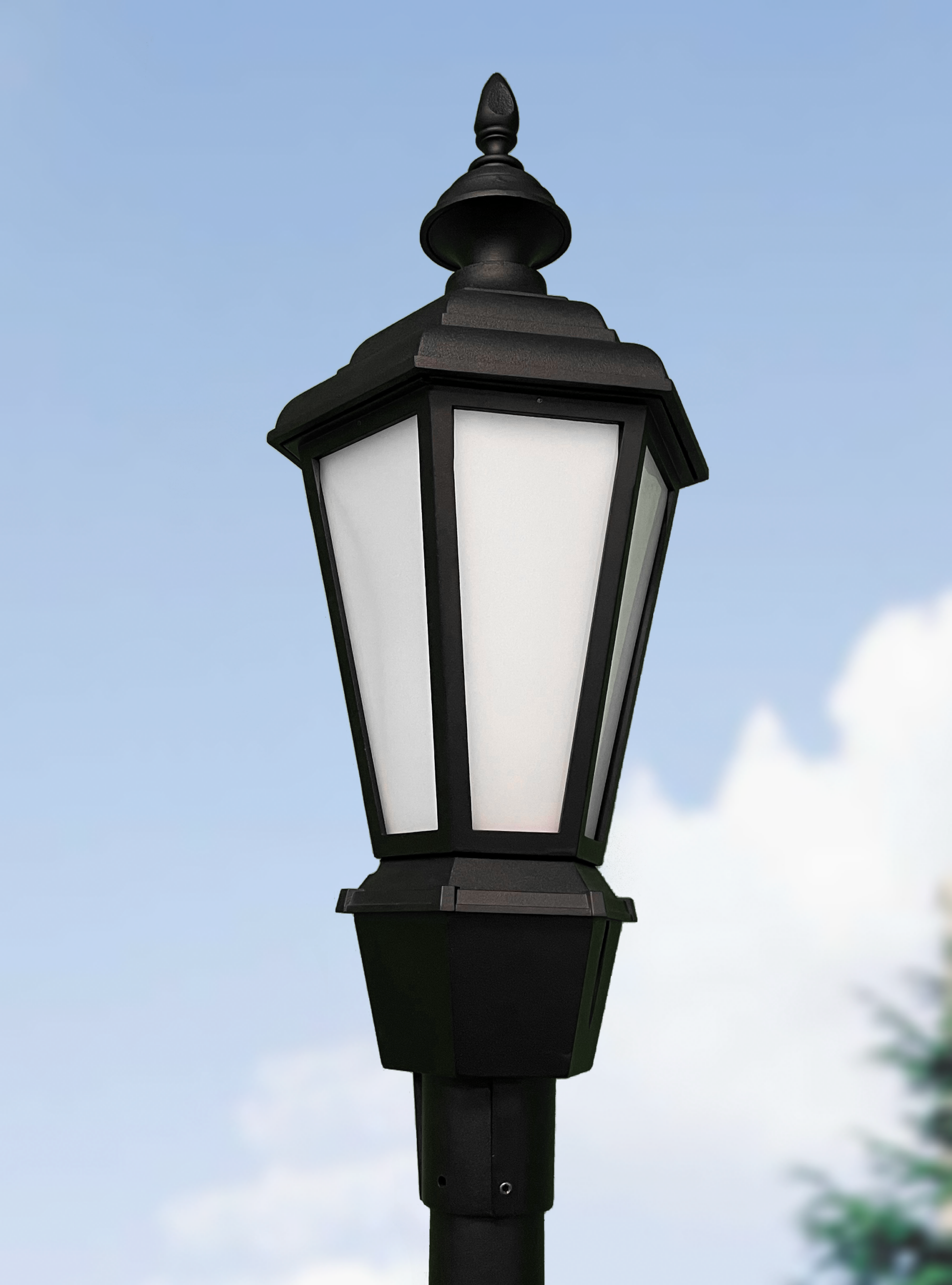 Jamestown 99634RLED-BLK-OA post lighting fixture.