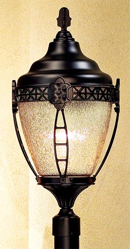 Grosse Pointe-B17530-BLK-CTP-MED post fixture in black finish.