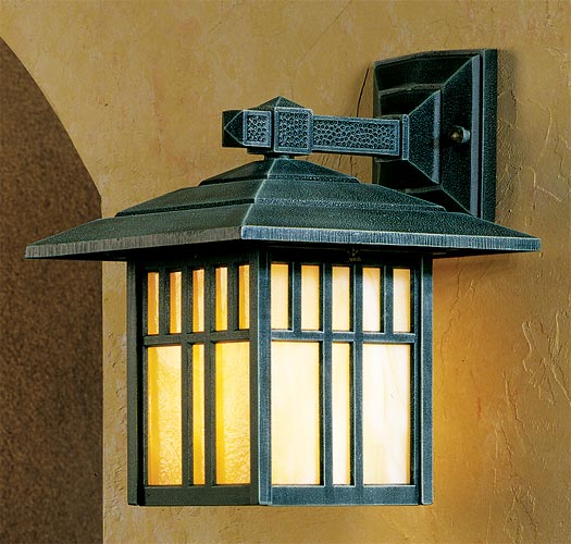 Indian Wells B28412-VGN-OHG-MED wall lighting fixture on wall.