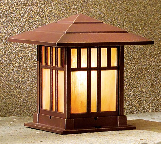 Indian Wells B28461-SRT-OHG-MED pier lighting fixture on a wall.