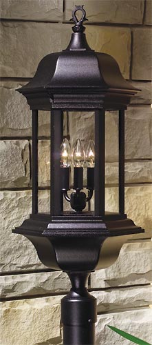 Manor Signature B4129-BLK-CA-C3 post top fixture