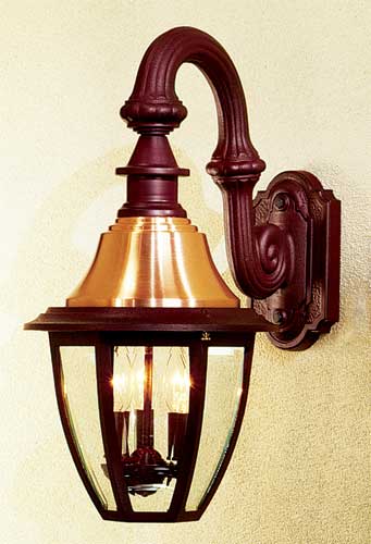 Suffolk B524FRM-ARD-CBG-C3-With Copper Dome wall lighting fixture.