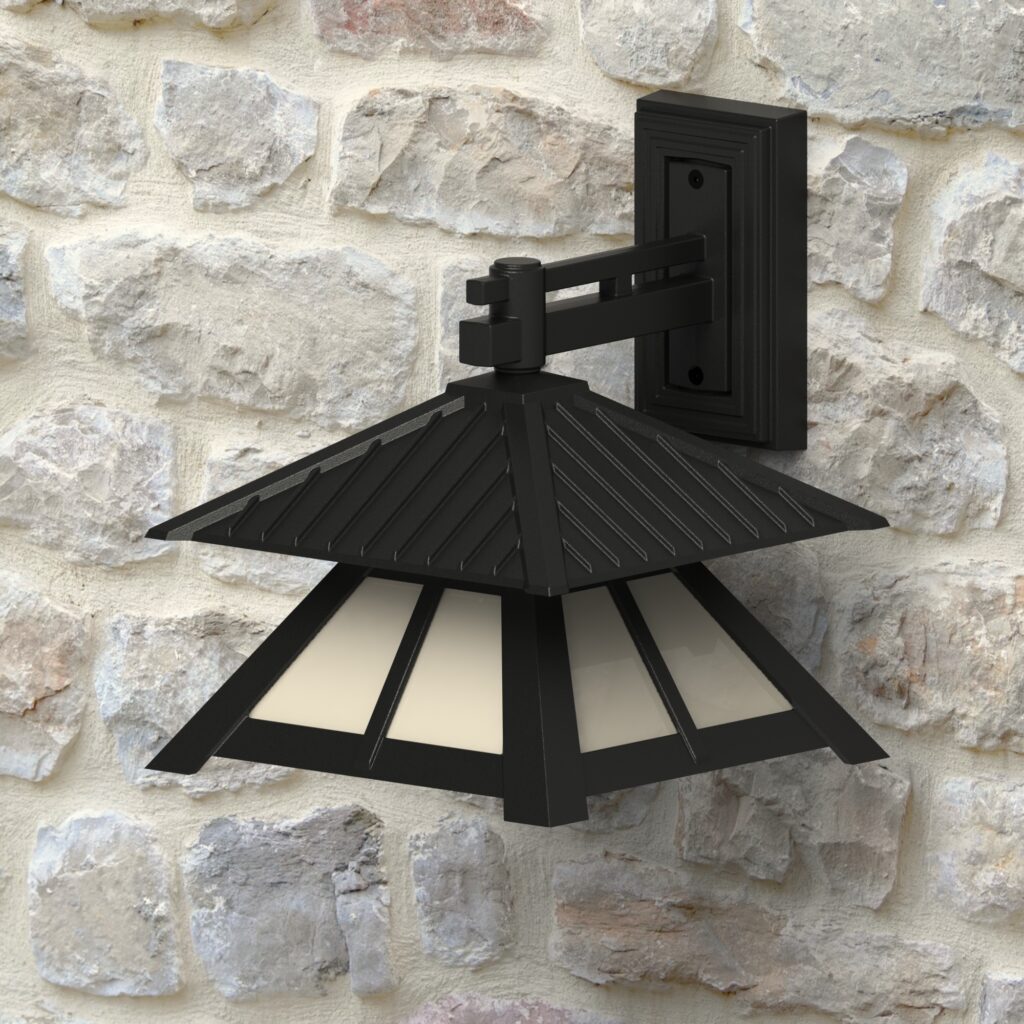 Artisan B56612-BLK-OA Craftsman Wall Light Fixture