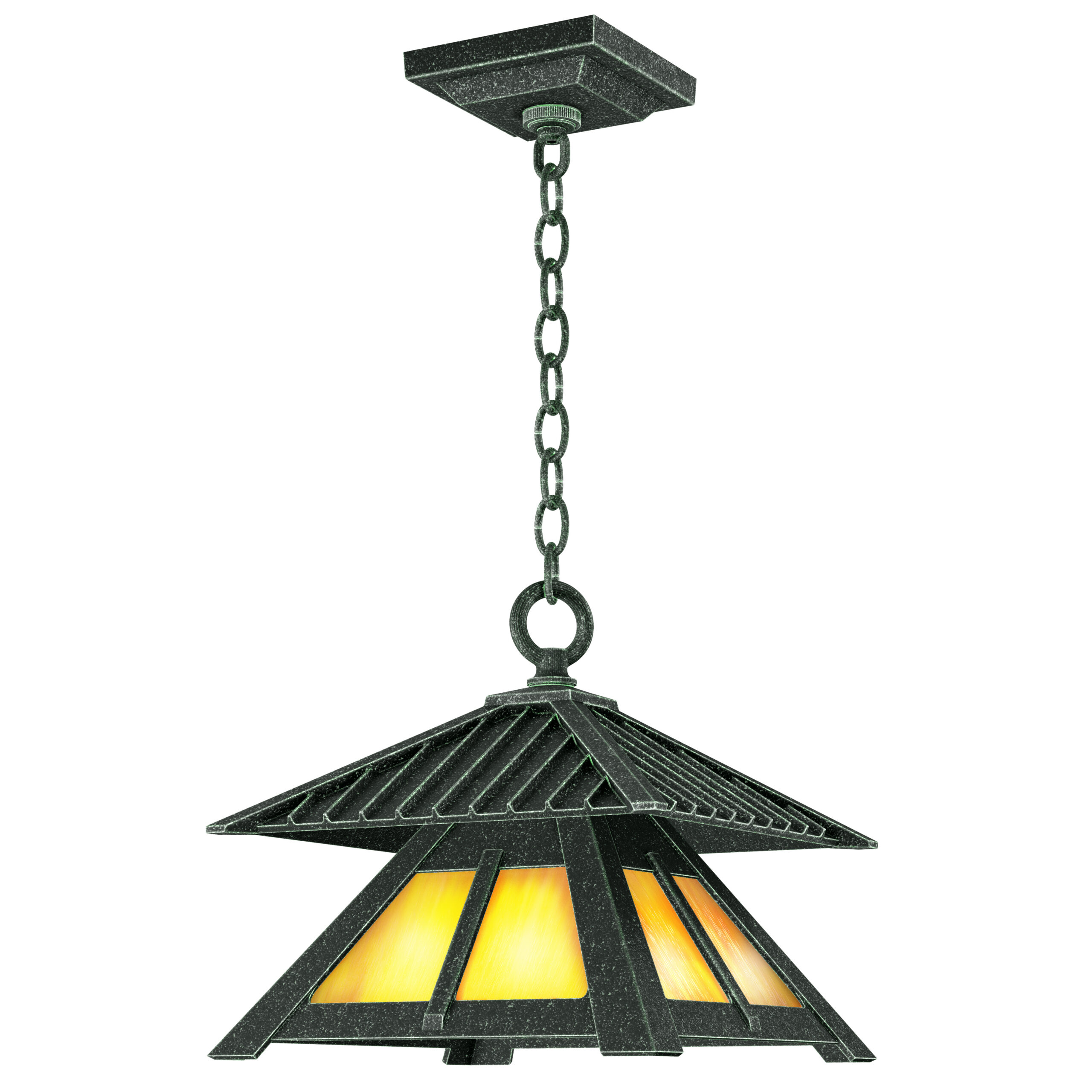 Artisan B56620-VGN-OHG-MED-CEILING LIGHT FIXTURE CRAFTSMAN WITH ASIAN FLAIR