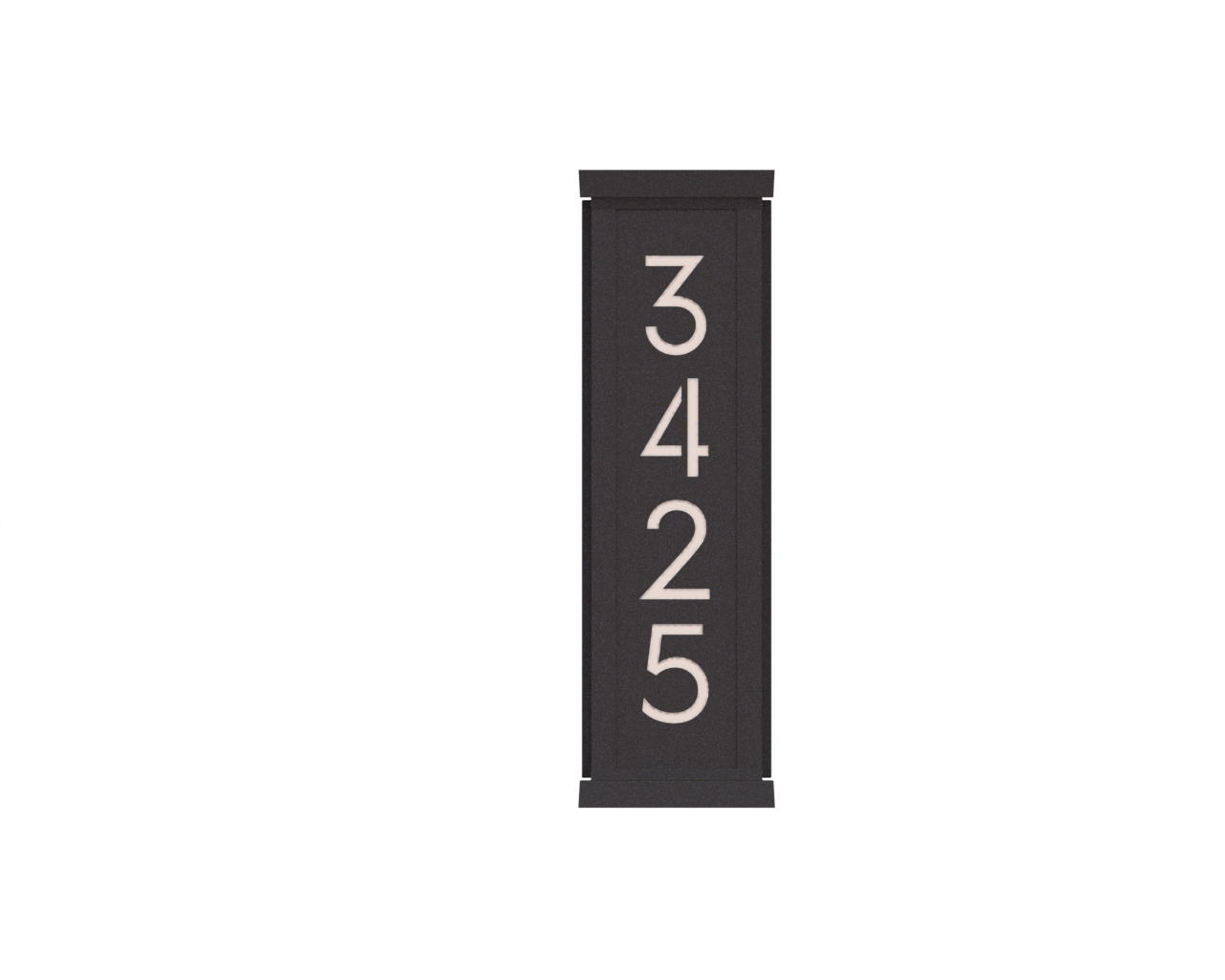 Genesis B62601-Front-White-Numbers wall lighting fixture with numbers.