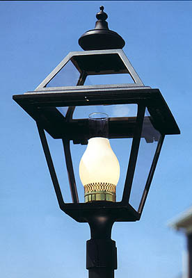 Richmond B9830- BLK-CA- F.CHIMNEY post top lighting fixture.