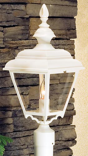 Plymouth LE B9955-WHT-CA-MED post top fixture