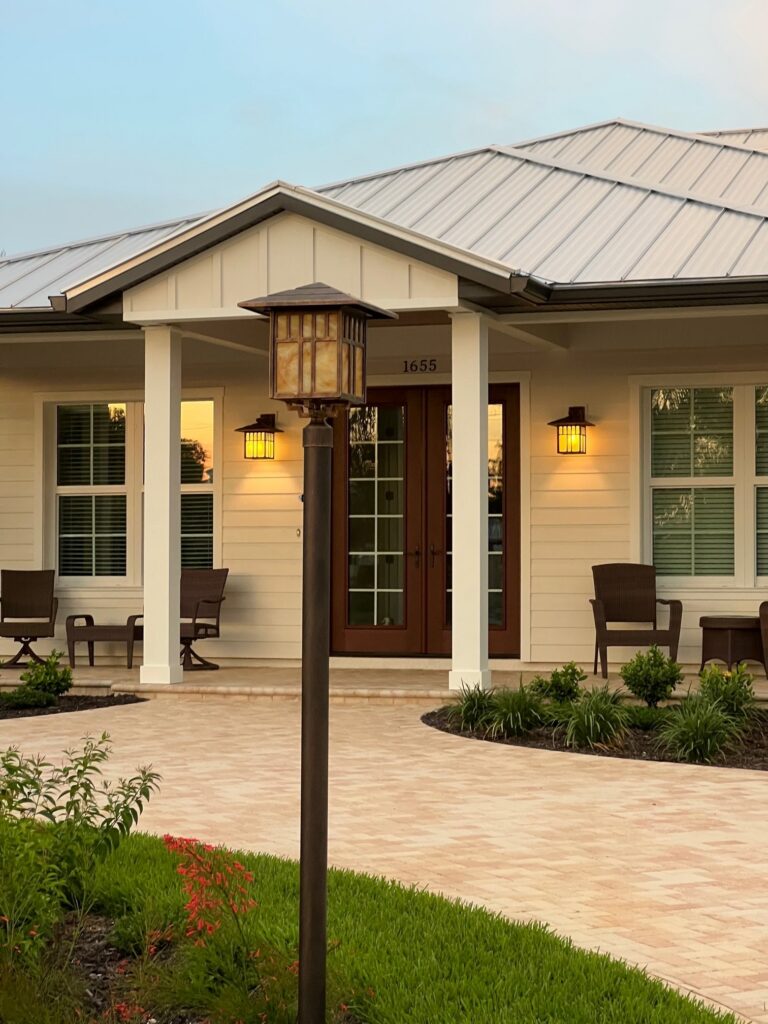 Indian Wells-Post Light Plus Wall Fixtures and post top lighting fixture.