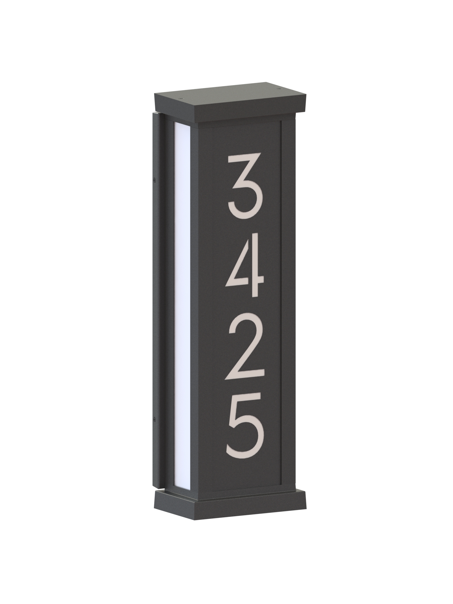 Genesis B62601-Angle-With-E wall lighting fixture and address sign